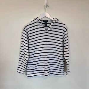 Lauren Ralph Lauren Striped Pullover Long Sleeve Top Nautical V Neck Petite M